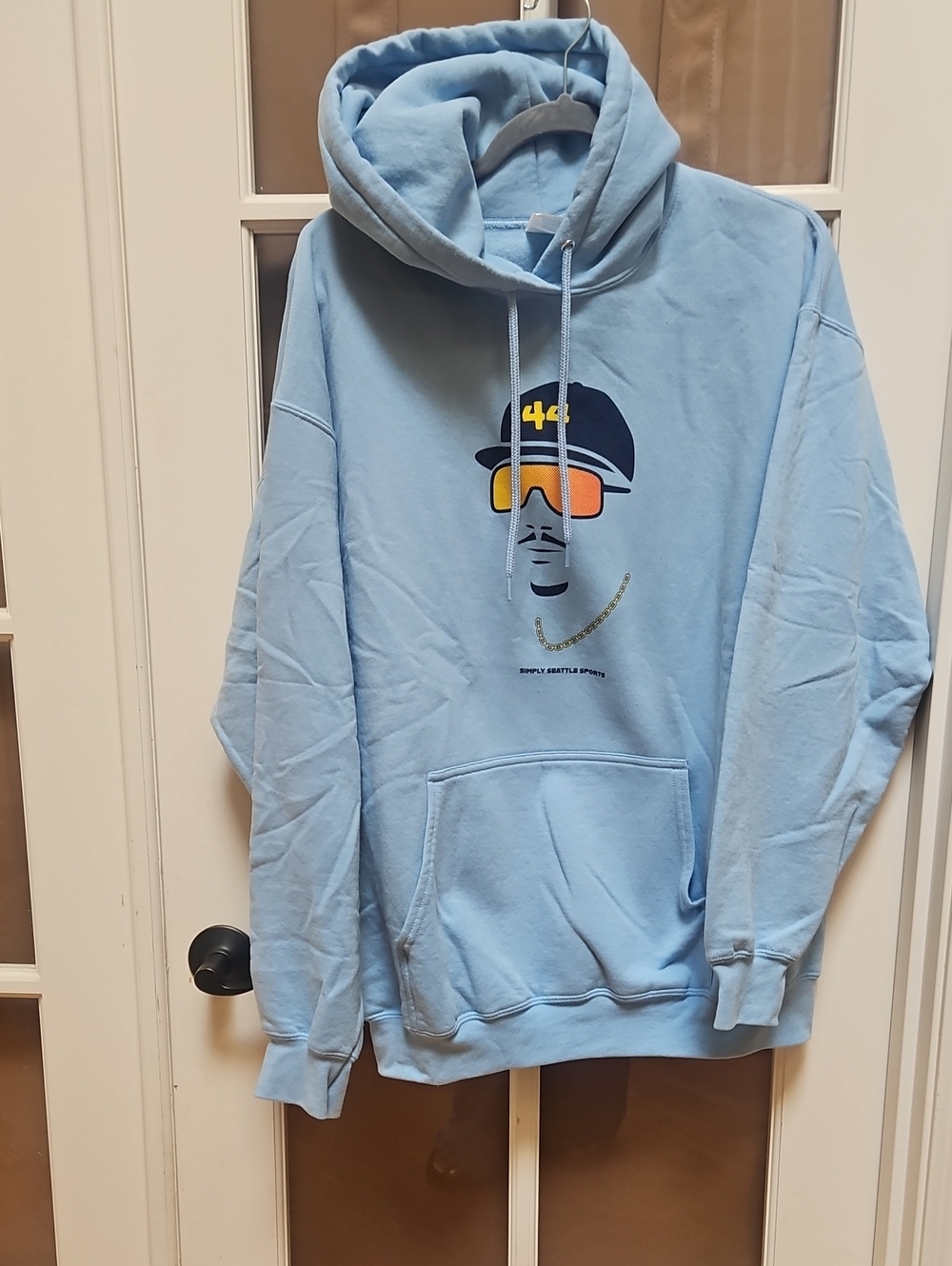 Simply Seattle Sports Light Blue Graphic Hoodie With Julio Rodriguez Print